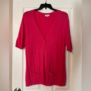 Pink buttoned sweater, long